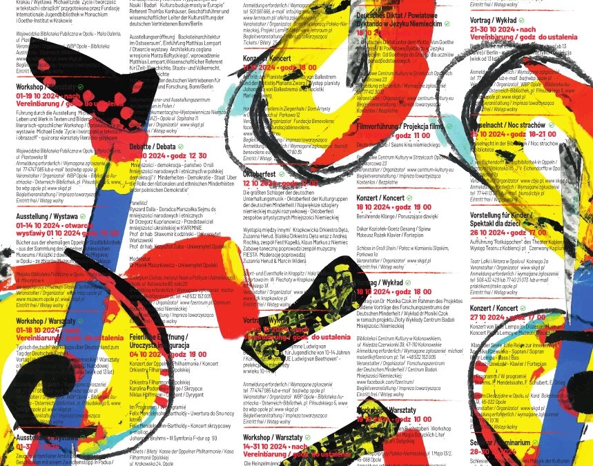 21. Deutsche Kulturtage im Oppelner SchlesienDni Kultury Niemieckiej na Śląsku Opolskim 01.10. bis/do 30.10.2024